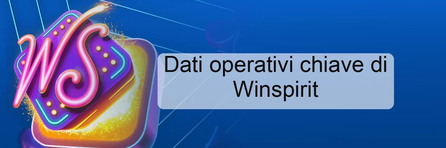 Dati operativi chiave di Winspirit